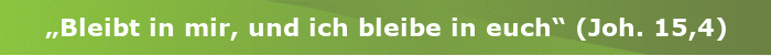 Artikel „Bleibt in mir, und ich bleibe in euch“ (Joh. 15,4)